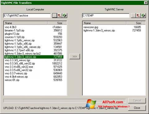 Ekran görüntüsü TightVNC Windows 7