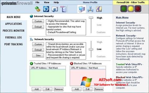 Ekran görüntüsü Privatefirewall Windows 7