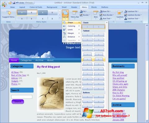 Ekran görüntüsü Artisteer Windows 7