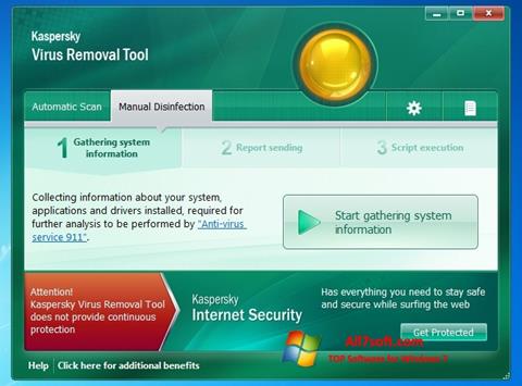 Ekran görüntüsü Kaspersky Virus Removal Tool Windows 7