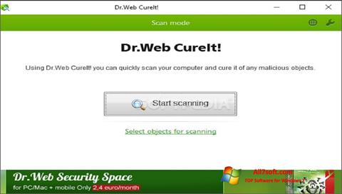 Ekran görüntüsü Dr.Web CureIt Windows 7