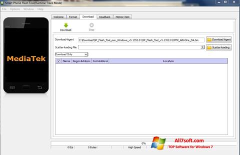 Ekran görüntüsü FlashTool Windows 7