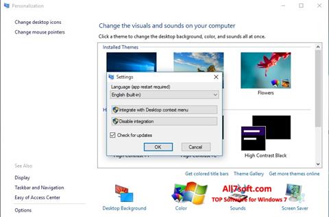 Ekran görüntüsü Personalization Panel Windows 7