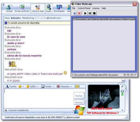 Ekran görüntüsü Fake Webcam Windows 7
